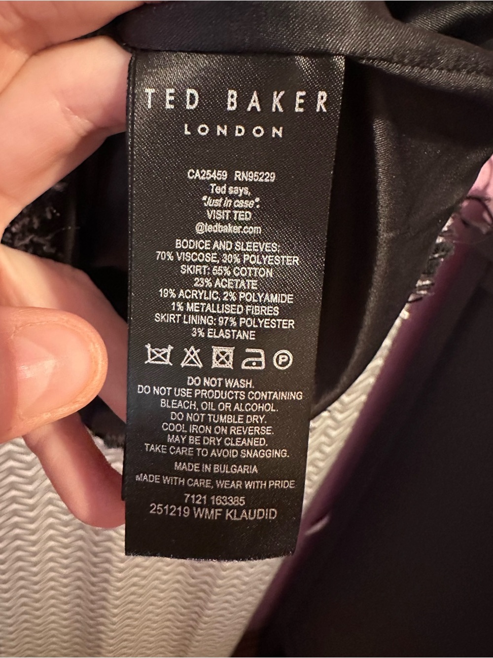 Ted Baker London | Klaudid Boucle Minidress, size 3 (US 8/M) - Picture 7 of 7